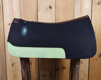 Lime Green Western Saddle Pad: Heavy Duty Felt, 30x32 inches