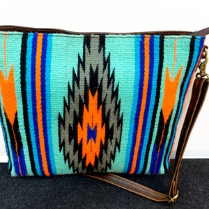 MOUSM Western Saddle Blanket Shoulder Bags for Woman , Real Leather Shoulder Bag, Leather Tote Bags for Her Leather Purse
