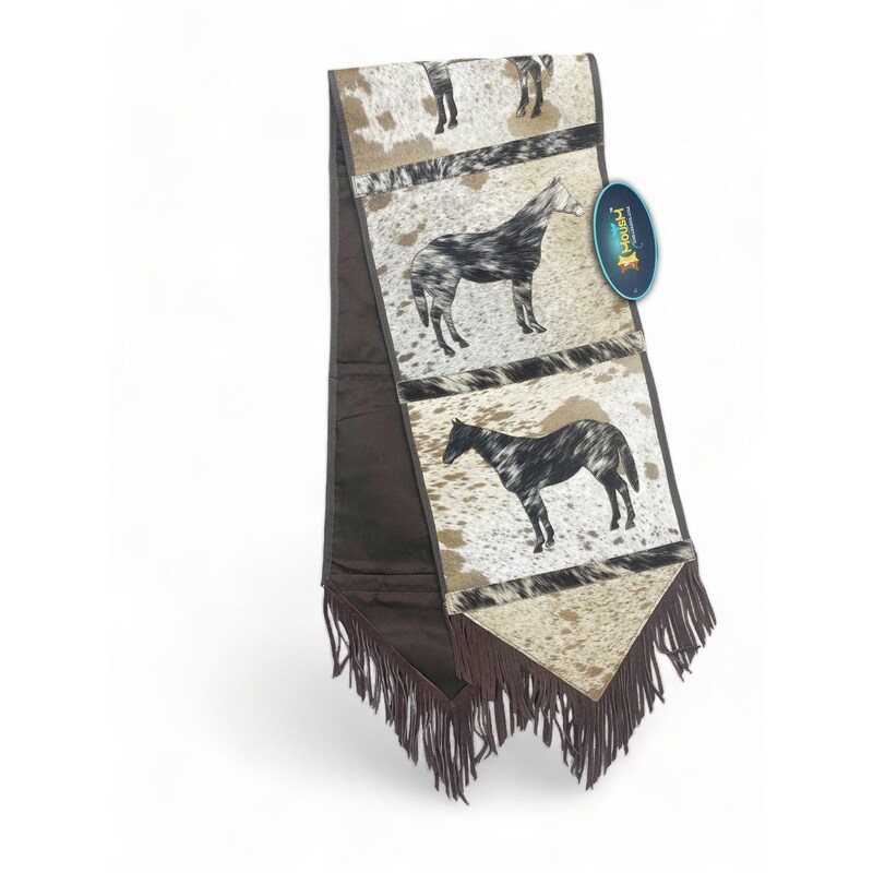Cow print table runner etsy