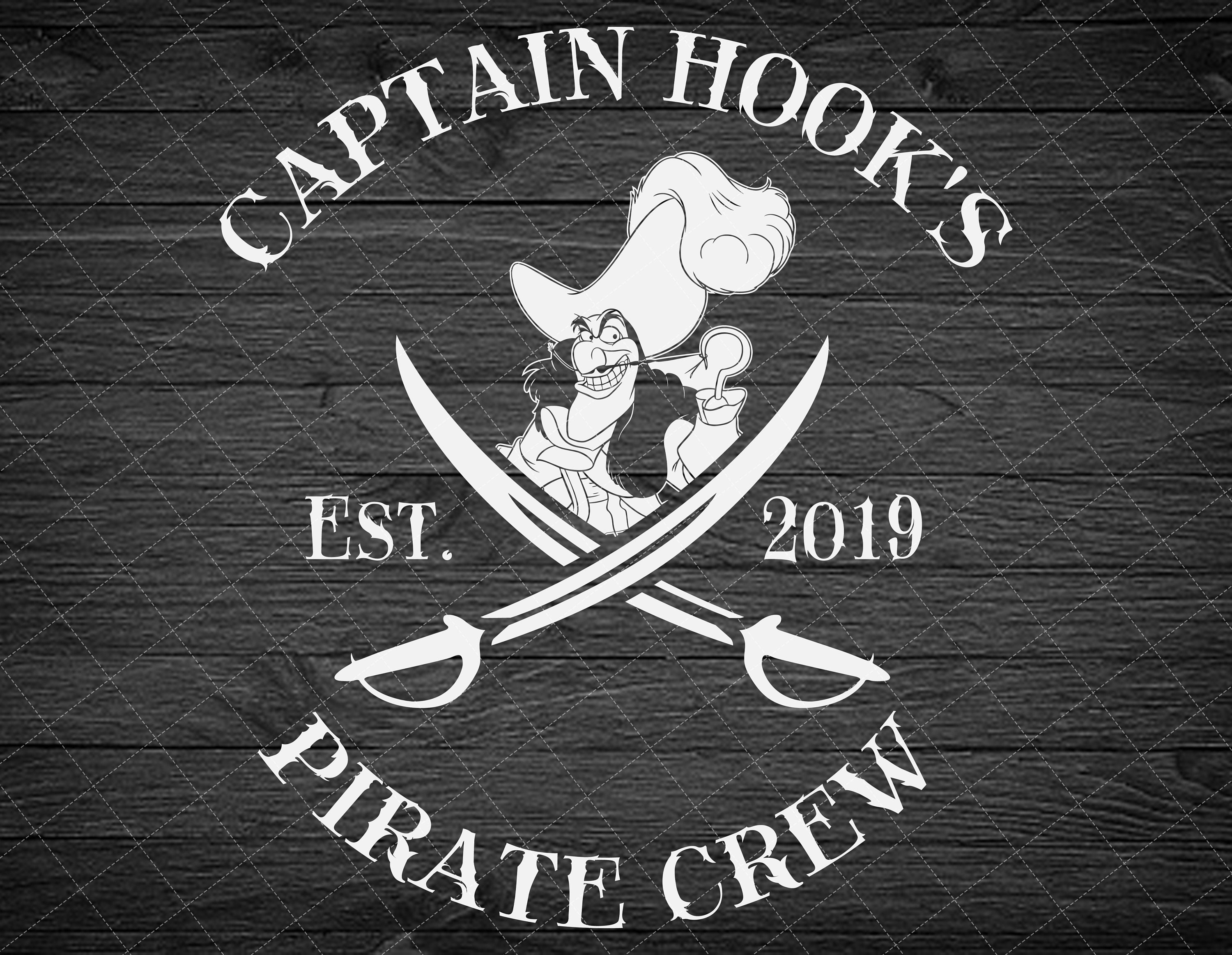 Captain Hook's Est. 2019 SVG PNG Captain Hook Pirate - Etsy
