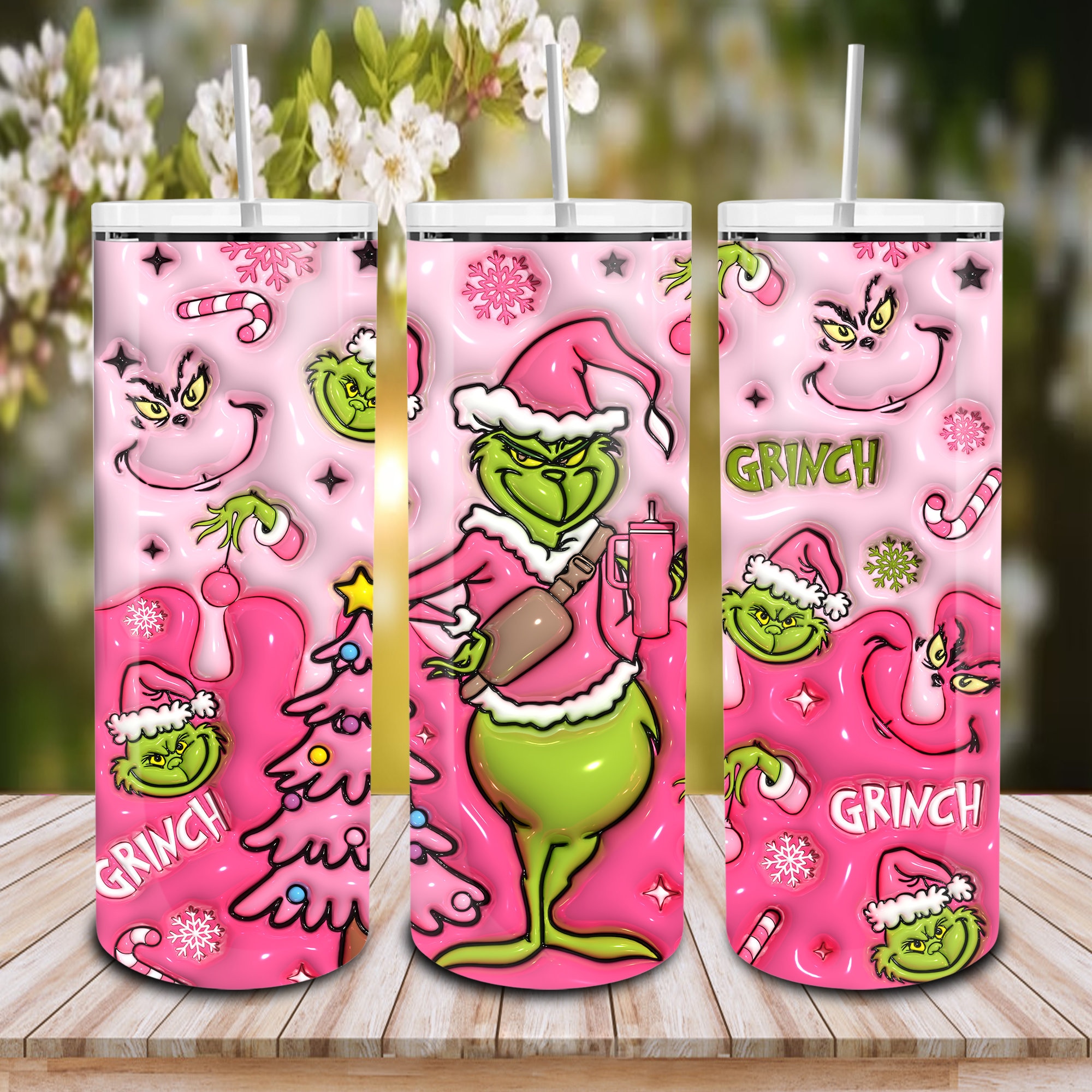 Grinch Tumbler With Lid and Straw Stainless Steel 20oz Grinch Skinny Tumbler  Insulated Grinch Cups Merry Grinchmas Believe Grinch Coffee Mug Water  Bottle Christmas Gifts for Women 