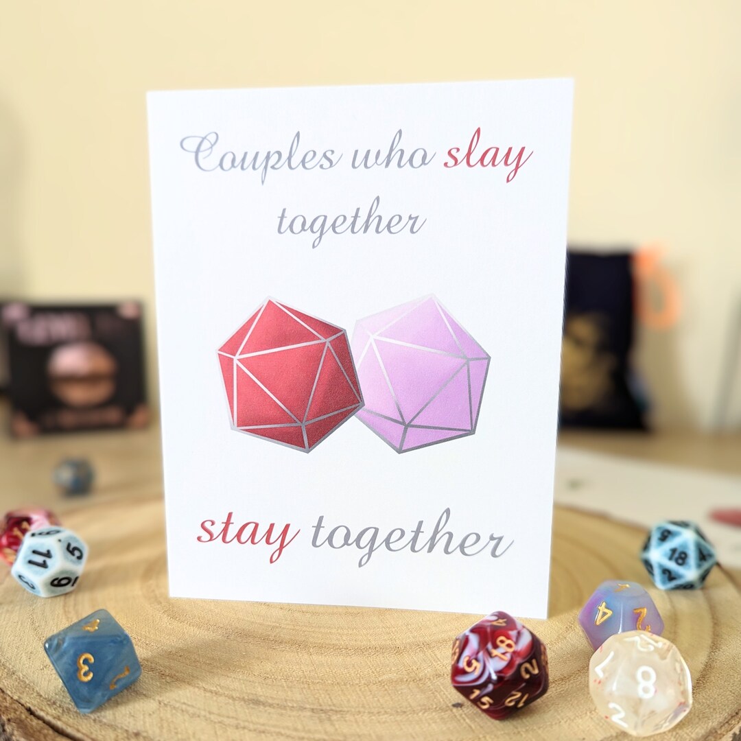 Dungeons and Dragons Valentines Day Card, Dnd Wedding Cards, Love ...