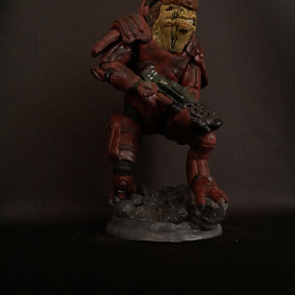 Urdnot Wrex krogan from Mass Effect franchise - handmade figurine, in stock