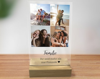 Picture collage on acrylic glass with 1-4 pictures, personalized gift for Father's Day, Mother's Day, boyfriend / girlfriend, wedding, anniversary