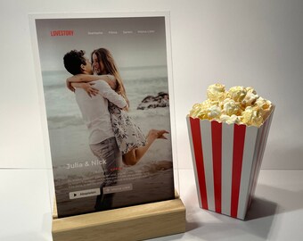 Capa Netflix personalizada em vidro acrílico - pôster de filme de capa da série para casais amigos, aniversário, aniversário, ideias de presentes para o Dia dos Namorados