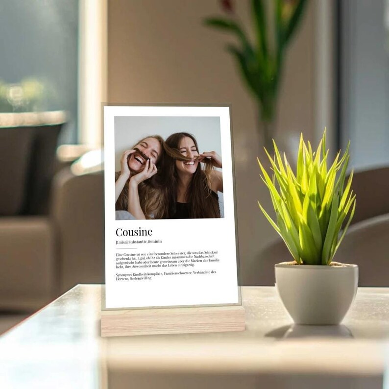 Cousin Acrylic Painting Personalized Gift for Cousin, Definition