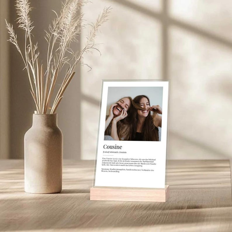 Cousin Acrylic Painting Personalized Gift for Cousin, Definition