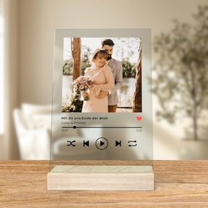 Personalisiertes Musikbild auf Acrylglas - Spotify Cover Bild, Musikcover, Valentinstag, Geburtstag,Jahrestag, Geschenk für Paare romantisch