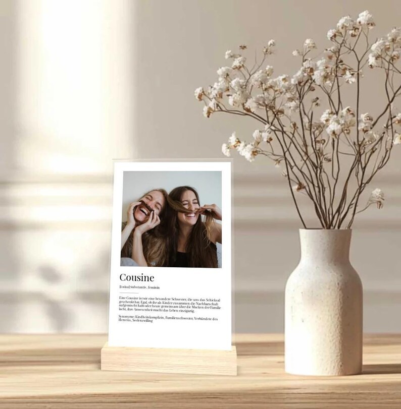 Cousin Acrylic Painting Personalized Gift for Cousin, Definition