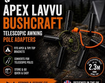 Telescopic Pole Adapters for Apex 1, Tarp 1 and Tipi Brackets