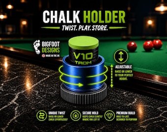 Twist Lock Store Chalk Holder For Taom V10 Round Chalks - Snooker, Pool, Billards