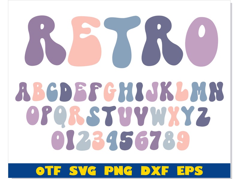 Retro Font Otf Retro Font Svg Groovy Font Hippie Font Svg Etsy