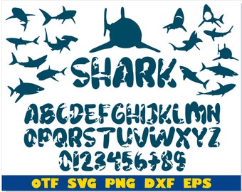 Shark Bundle | Shark Font ott, Shark Font svg Cricut, Shark Silhouette svg, Shark Font svg, Shark letters svg, Shark svg, Shark Bundle png