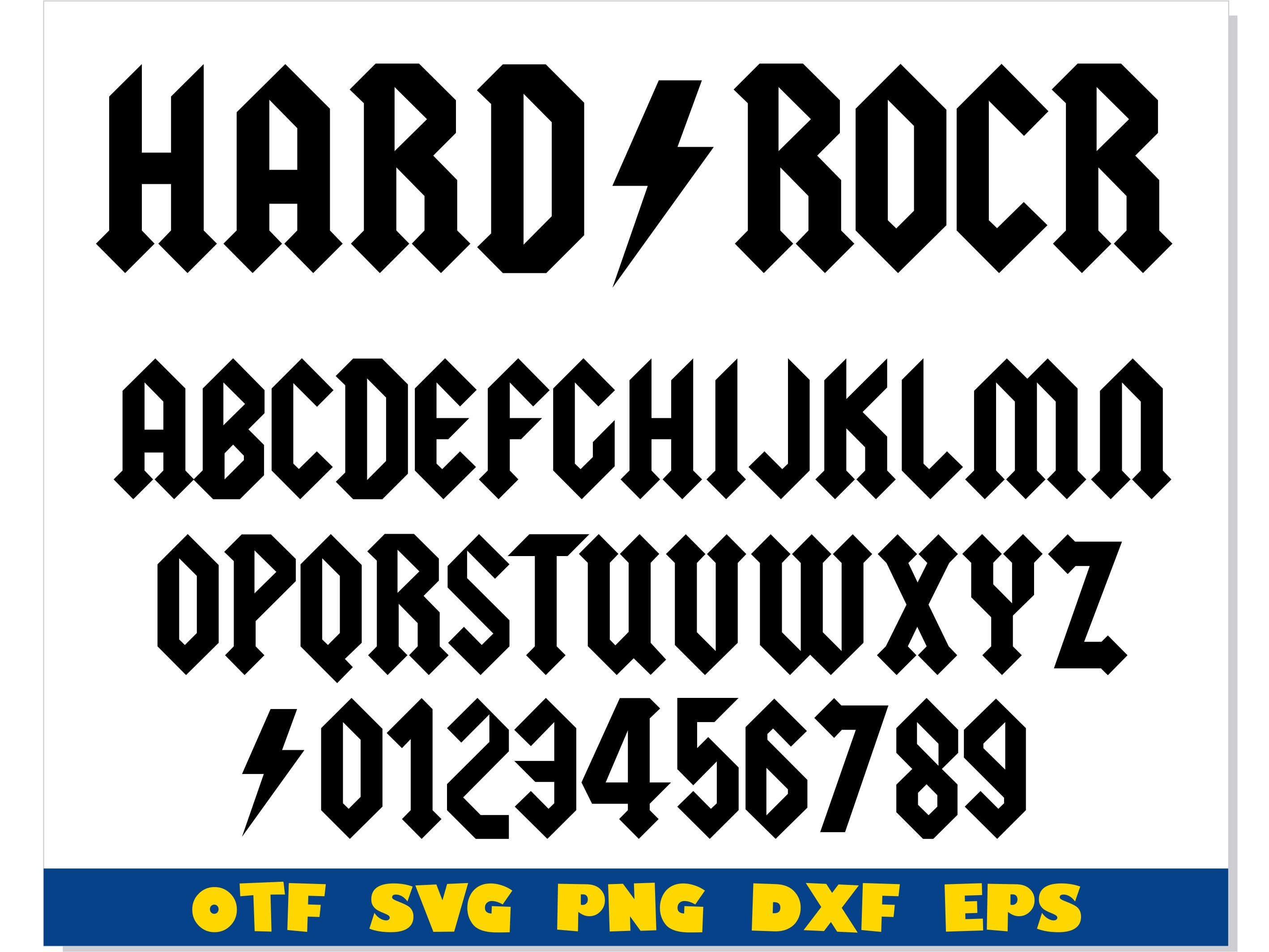 Hard Rock Font Ttf Hard Rock Font Svg Rock Font Png Rock - Etsy Hong Kong