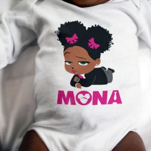 African American Boss Baby Girl + Boss Baby Girl Font + Logo | Boss ...