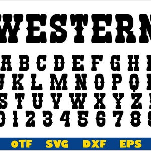 Fuente occidental otf, Fuente occidental SVG Cricut, Fuente occidental ttf, Fuente de vaquero SVG, Letras occidentales svg, Letra de fuente occidental Cricut, Vaquero svg