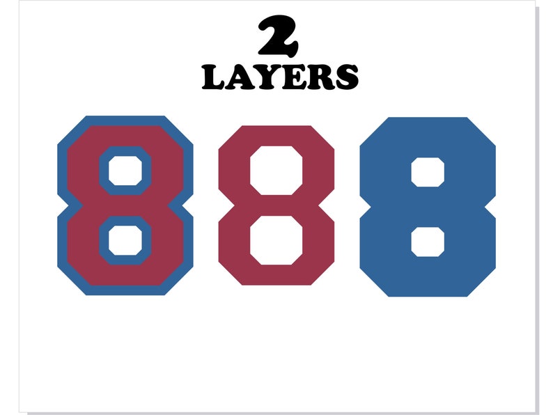 Varsity Font Blue Red SVG Layered Cricut | Varsity College Font Png ...
