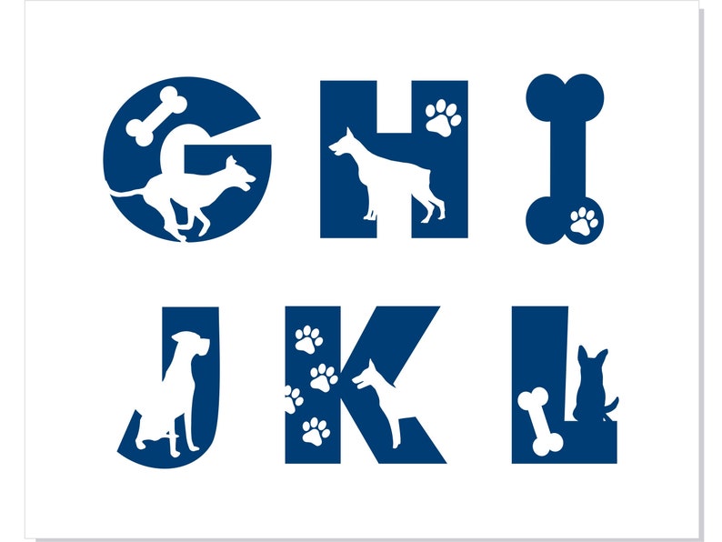 Dog Font svg Cricut, Dog Font otf, Dog Font png, Paw font svg, Doggies Font svg, Dog letters svg, Dog shirt svg, animal font Dog alphabet image 3