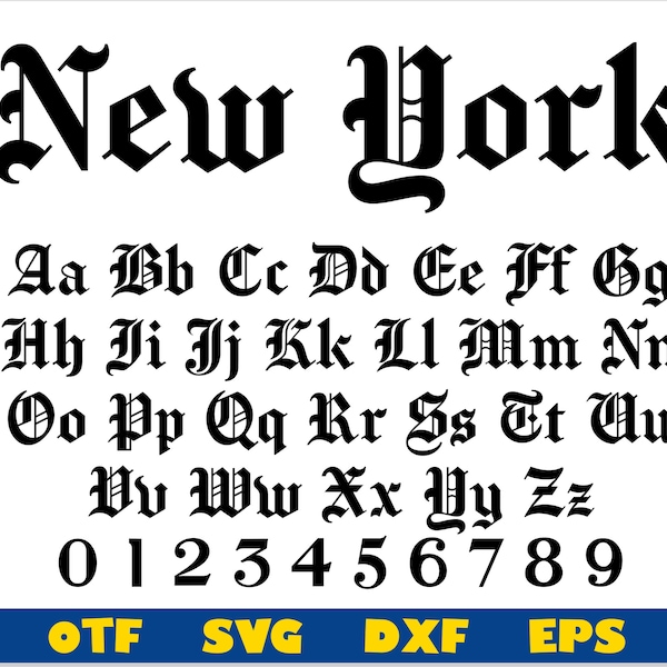 New York Font, Old English font ttf, Old English font svg Cricut, Old English font otf, Celtic font svg, Celtic font Cricut, Vintage Font