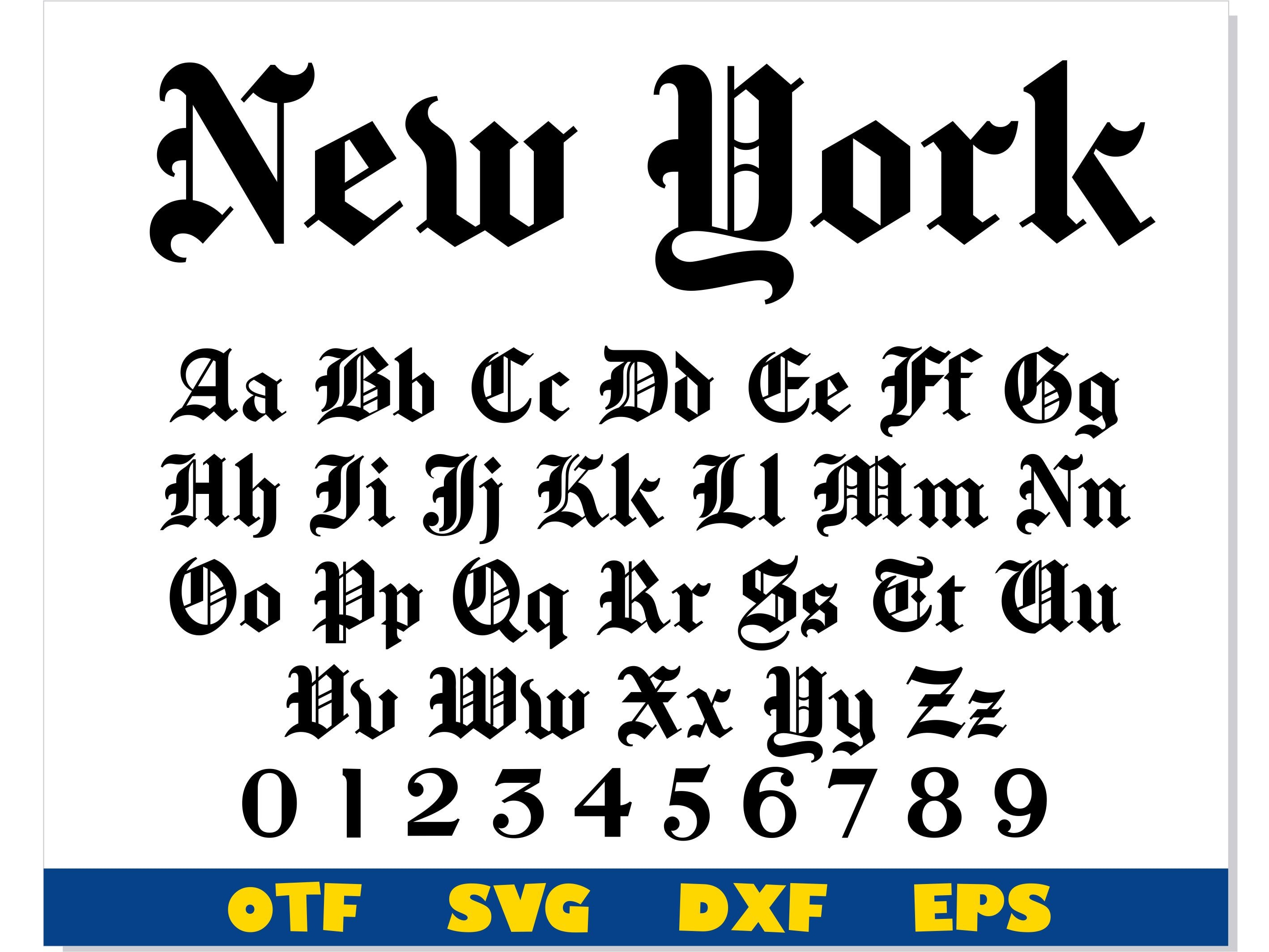 New York Font Old English Font Ttf Old English Font Svg Etsy UK