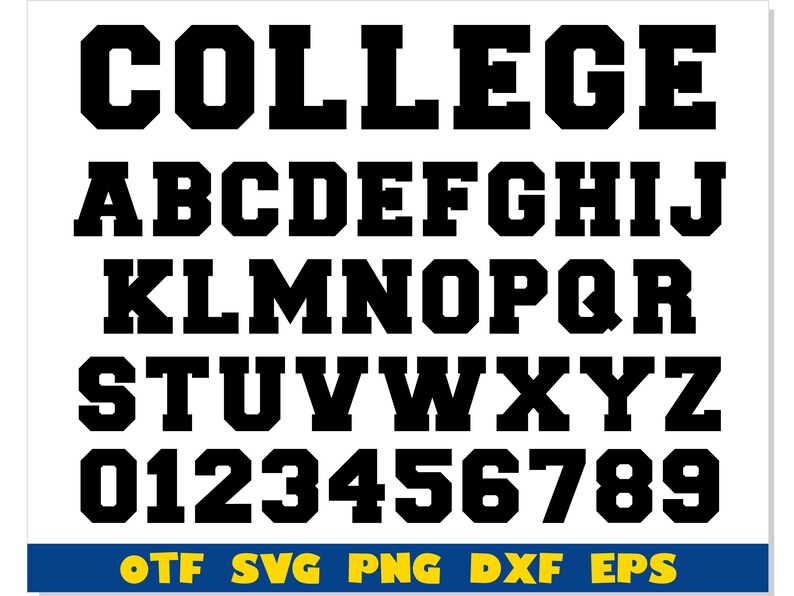 6 College Fonts Bundle Sports Font College Font Polka Dot Etsy