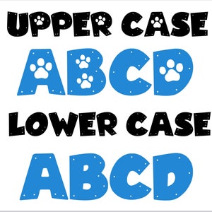 Paw Font OTF, Paw Font Svg, Dog Font Svg, Dog Letters Svg Cricut, Paw ...
