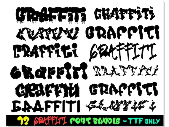 12 グラフィティ フォント TTF - グラフィティ フォント バンドル