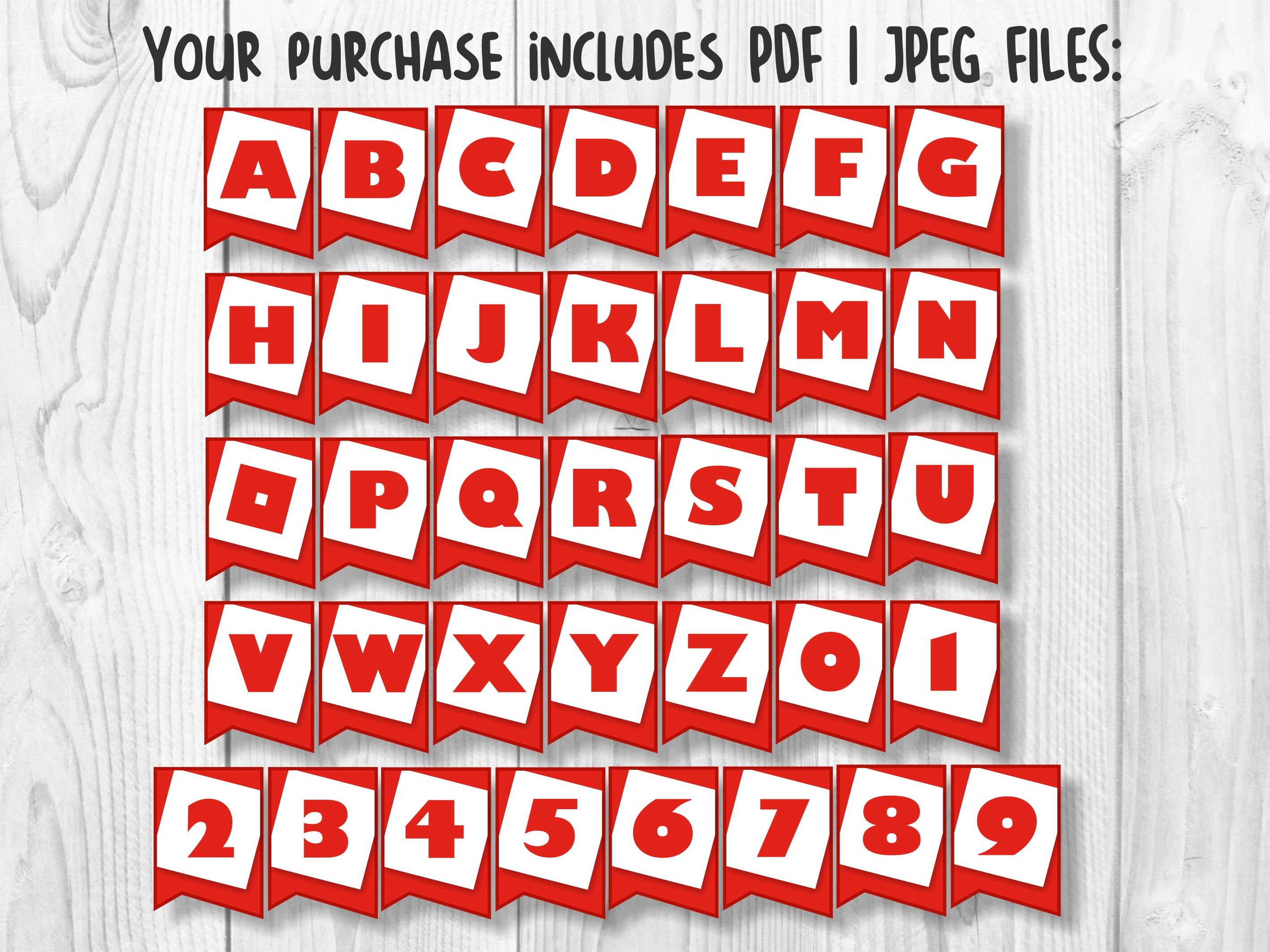 DIY Printable Banner Printable PDF Banner Printable Alphabet - Etsy