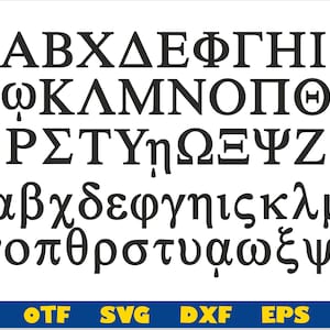 Griechische Schriftart SVG Cricut, griechische Schriftart otf, griechische alte Buchstaben Svg, griechisches Alphabet Svg, griechische Buchstaben Svg, griechische Schriftart ttf, griechische Schriftart Cricut