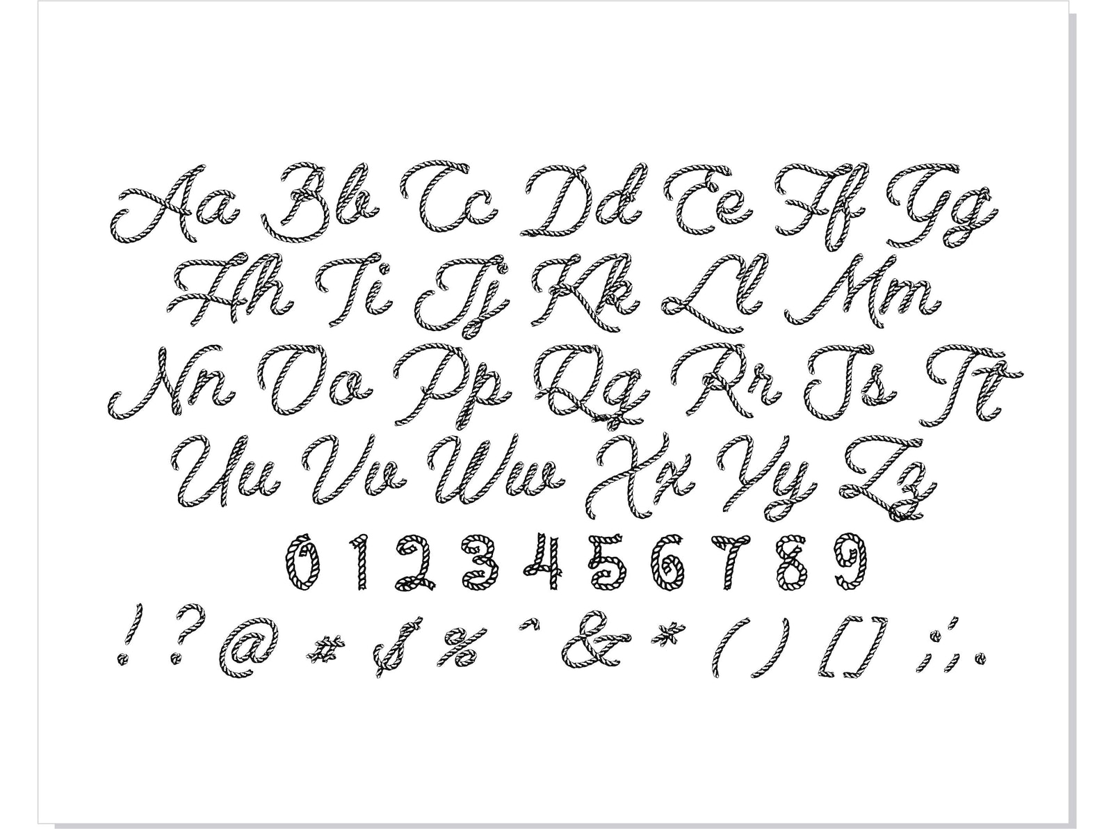 Cowboy Rope Font OTF Handwriting Font Svg Rope Letters Svg Etsy Canada