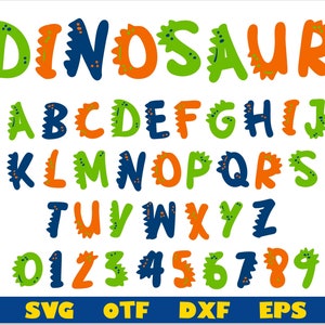Dinosaur Font SVG Layered, Dinosaur Font svg, Dinosaur letters svg, Dinosaur svg, Dinosaur shirt svg, Dinosaur Alphabet SVG, Baby Font svg