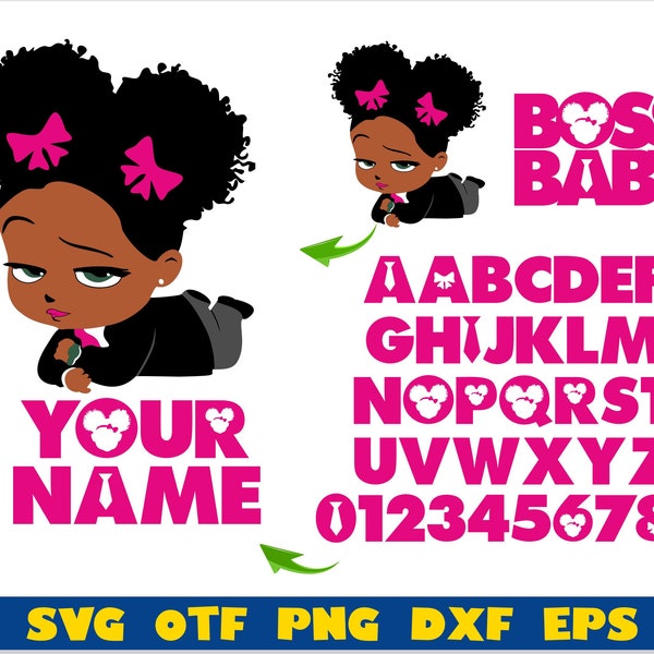 Boss Baby Afro Girl Svg - Etsy