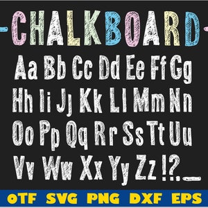 Letras de pizarra | Chalk font Sketch Font Pencil Font Paper Font Playful Font procreate Font Kids Font School Font Cricut Font child font