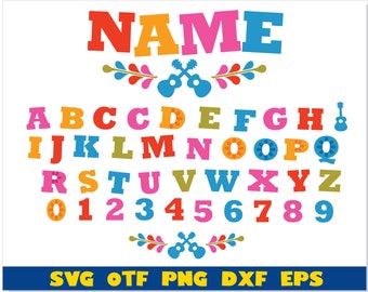 Color Font, Name Font, Baby Font, Kids font, Name svg, Birthday Font, Boy Font, Cricut font, Birthday svg, Font svg, Font png, Letters svg