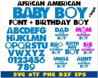 African American Boss Boy Bundle | Afro Boss Boy font + Baby Boy Birthday | Baby birthday svg cricut, Baby font svg, Boy Birthday shirt svg