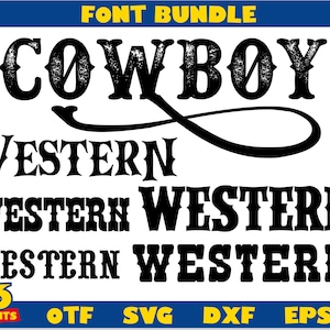 Western Font Bundle | Cowboy Font, Rodeo svg, Western Font svg, Western Font ttf, Cowboy Font svg, Western letters svg, Cowboy svg Cricut