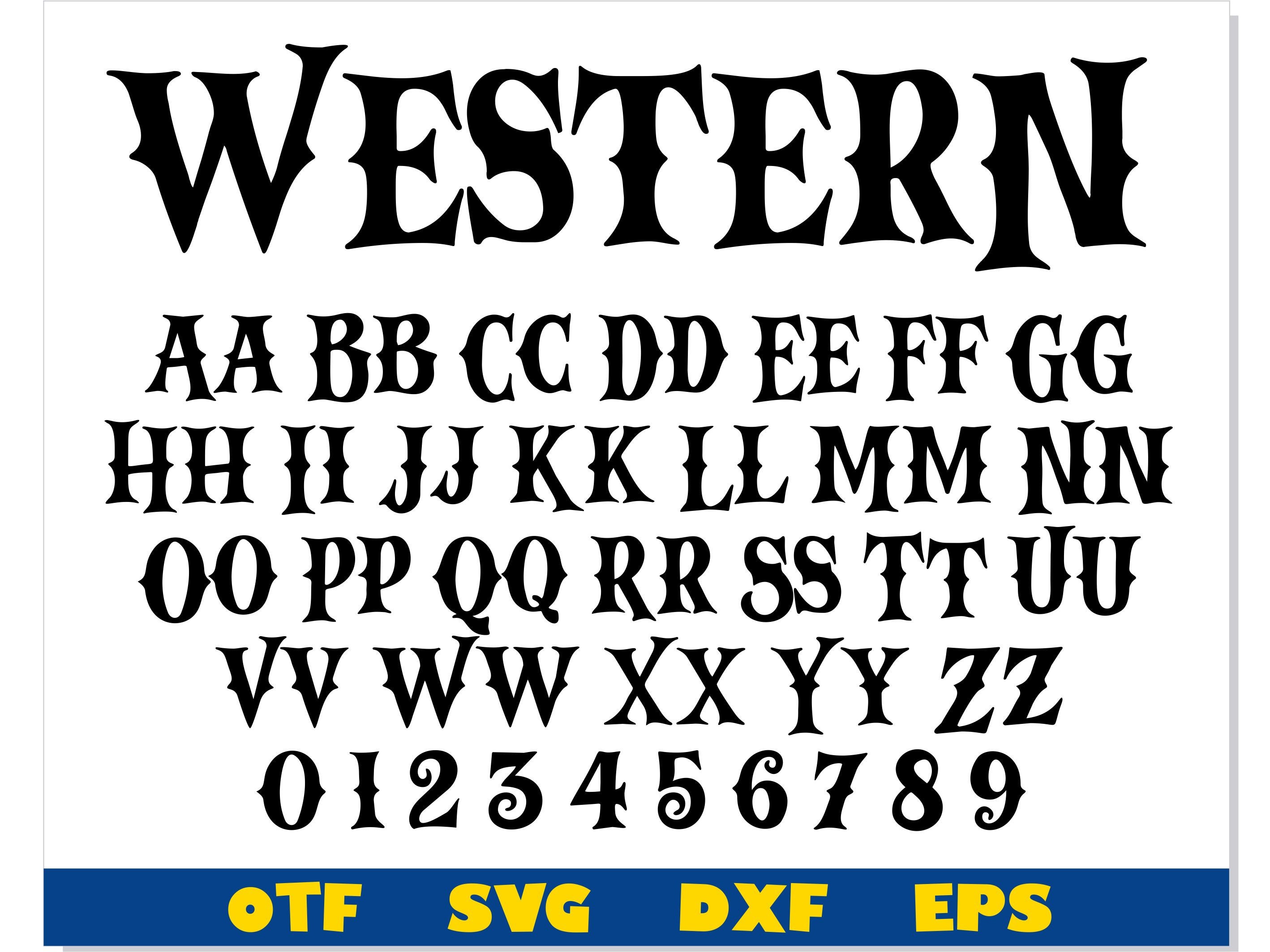 Western Font Bundle | Western Font, Western Font Svg, Western Font Ttf ...