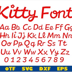 Kitty fuente TTF, Kitty Font svg, Kitty letras SVG archivo para cricut, Children Font svg, Kids Fonts svg, Baby font svg, Kitty font svg Cricut