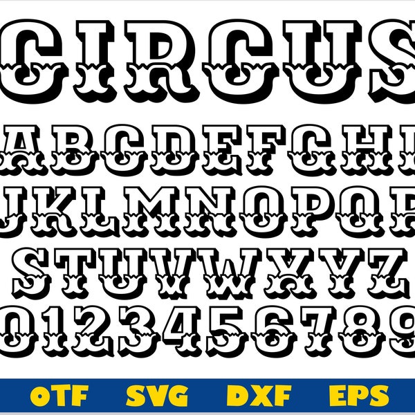 Circus Schriftart, Circus Font otf, Circus Font Svg Cricut, Carnival Font, Circus Svg, Vintage Font Svg, Circus Letters Svg, Circus Alphabet Svg