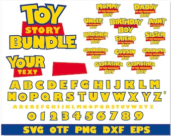Toy Story Bundle | Toy Story Font + Toy Story Birthday Boy | Toy Story font svg, Toy Story Birthday svg Cricut, Toy Story png, Toy Story svg