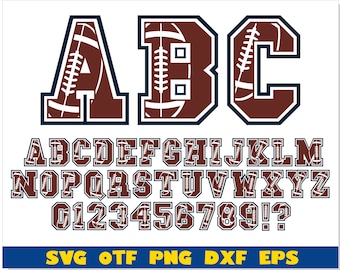 American Football SVG, Sport font svg, Football font ttf, Football font png, Football font svg Cricut, Football shirt svg, Football svg
