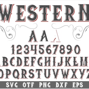 Fuente Vintage occidental en capas | Fuente occidental otf, Fuente occidental svg, Fuente occidental png, Fuente de vaquero Fuente vintage Fuente retro Letras occidentales svg