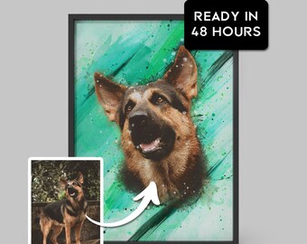 Custom Dog Portrait Watercolor,  Painting From Photo, Custom Dog Painting, Dog Remembrance Gift, Dog Sympathy Gift, Portrait From Photo
