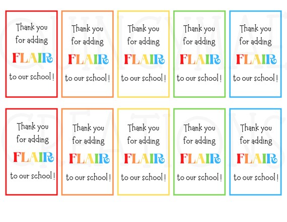 Teacher Appreciation- Flair Gift Tag – Langston Lettering
