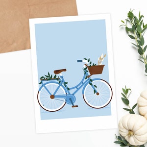 The Bicycle Illustration - Postcard or Poster A4, A5, A6