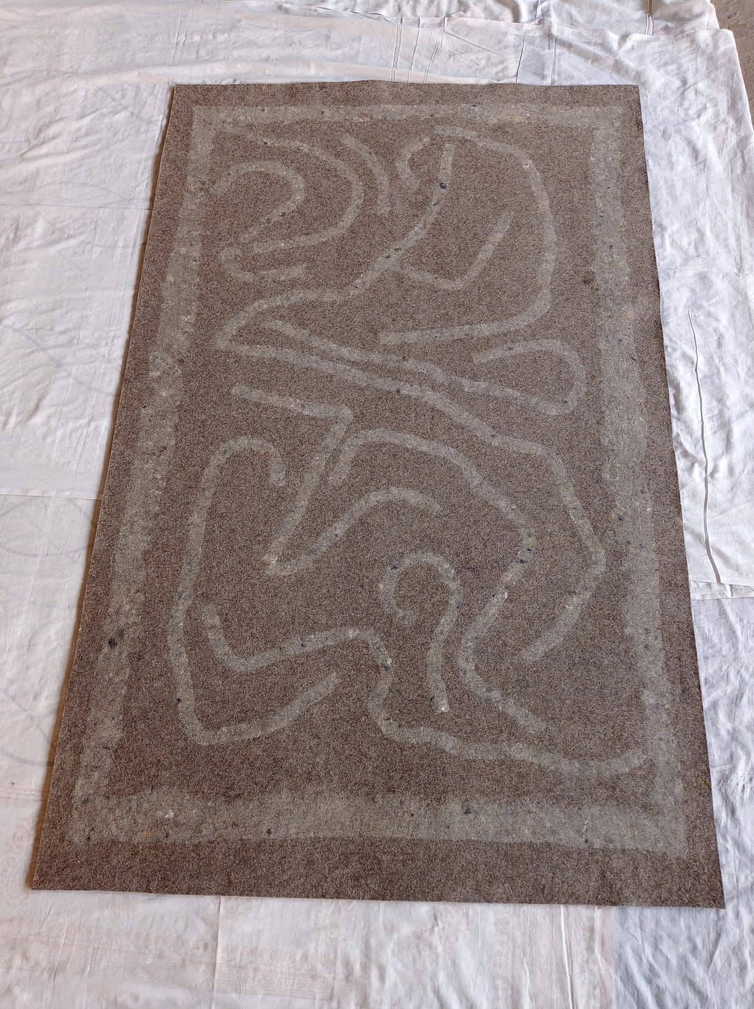 WOOLTEX Handmade 100 Grey Wool Felt Rug, Felt Pad, Rug Pad, Premium Wool Felted Thick Rug free