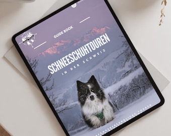 Guide snowshoe tours with dogs in Switzerland