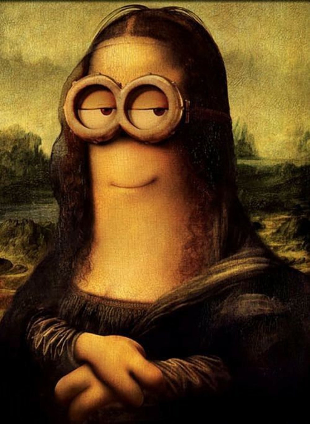 Mona Lisa Printed Wall Art by Leonardo Da Vinci Minion Mona - Etsy Canada