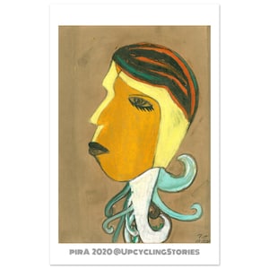 Monster Illustratie Postkaart Poster / Kleurrijke Premium Semi-Glossy Papier Poster FSC-Gecertificeerd / Gratis Verzending