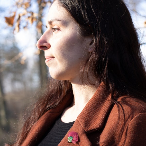 Broche colorée bohème en plumes naturelles pour femmes EVENTAIL